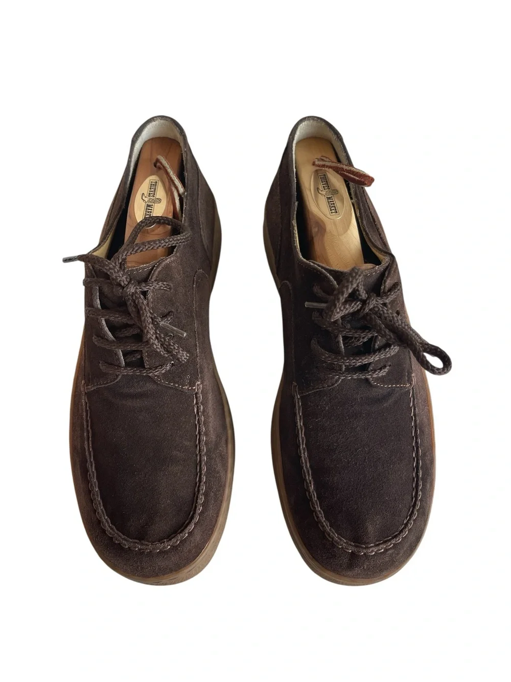 J. FENESTRIER Men’s Brown Suede Lace-Up Casual Shoes Size 7.5